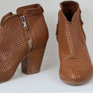 RAG & BONE Beige Perforated Leather Booties